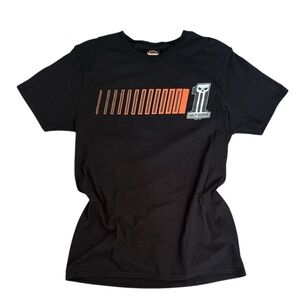 Harley-Davidson Black and Orange Short Sleeve Tee